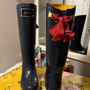Joules Evedon Tall Navy Rainboot - US Size 8